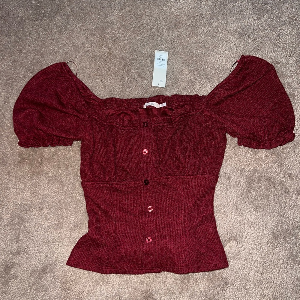 Francesca’s Burgundy Blouse